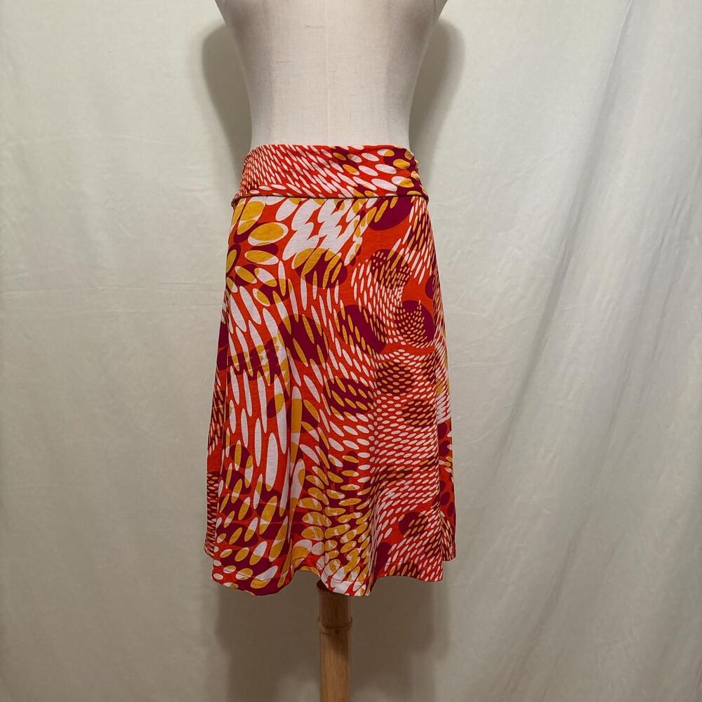 vintage pattern midi skirt